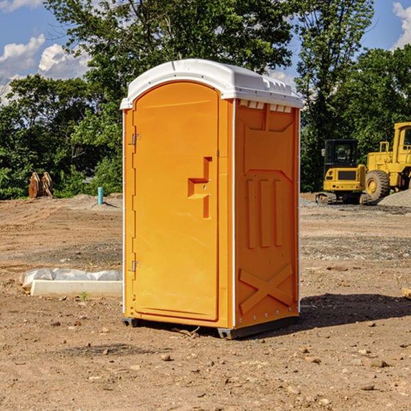 can i customize the exterior of the porta potties with my event logo or branding in Olds IA